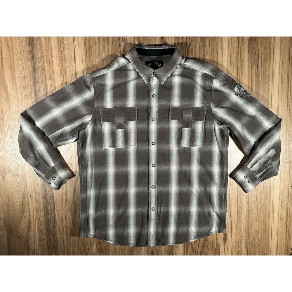 Harley Davidson Snaps Down Long Sleeve Shirt Men’s Sz XL